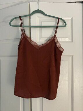 Abercrombie Lace Trim Double Strap Cami